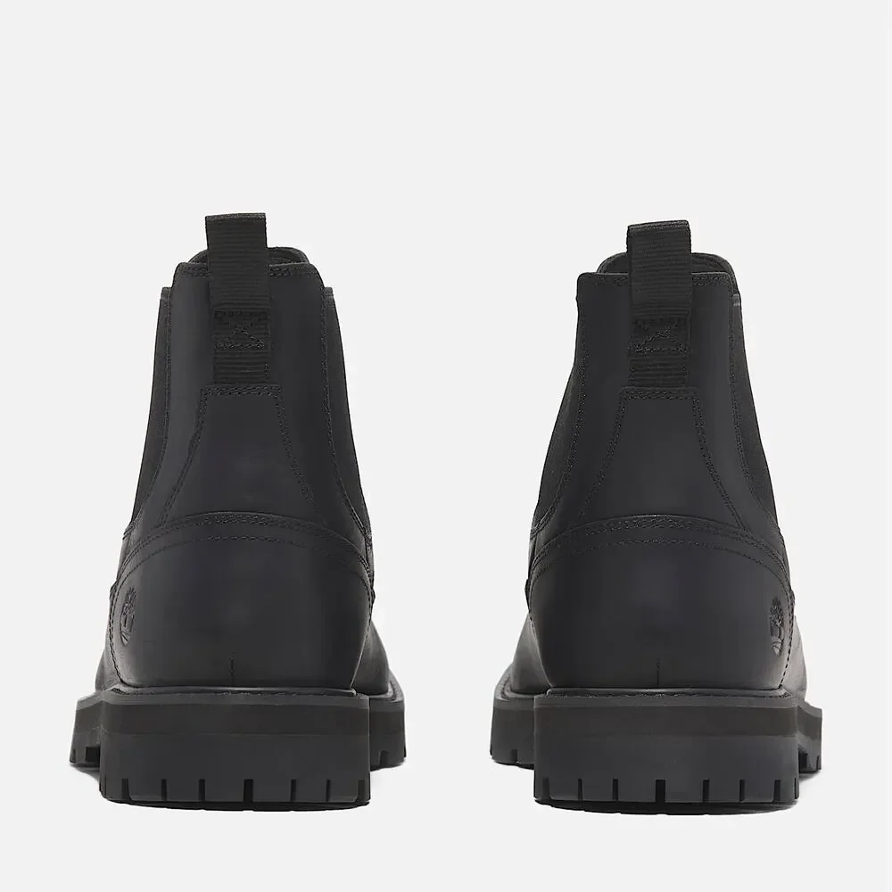 TIMBERLAND MEN'S 7 BRITTON ROAD MID CHELSEA BOOT BLACK FULL GRAIN NIB